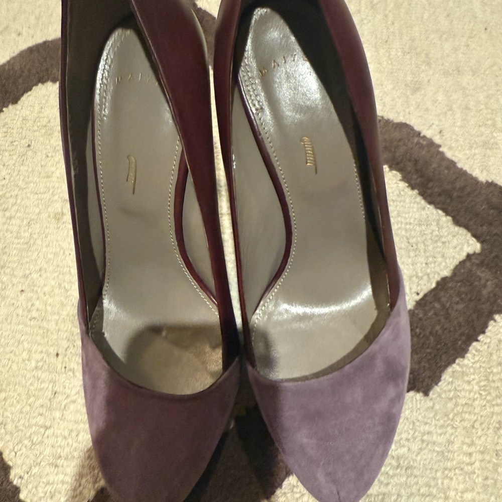 Maiyet from Barneys New York purple high heels with gold detail size 10